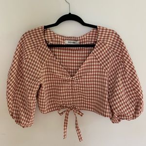 DO+BE Ruched drawstring crop top & matching pants